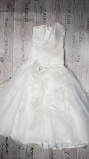 Красивое свадебное платье+колье в подарок