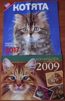 Календарь настенный 2009, 2017 Кошки и Котята 2 шт