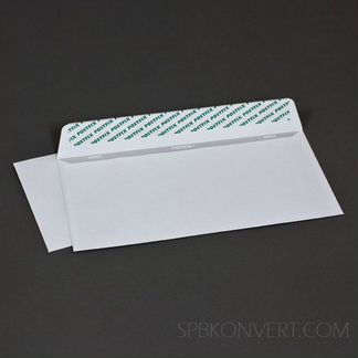 Белый бумажный конверт E65 110х220 мм PostFix