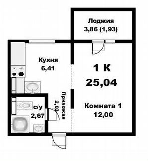 1-комнатные-к квартира, 25 м², 5/10 эт.