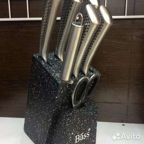 Набор кухонных нерж.ножей bass. Доставка