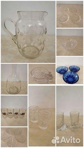 Вазы, креманки, розетки, графин, кувшин СССР 70 гг