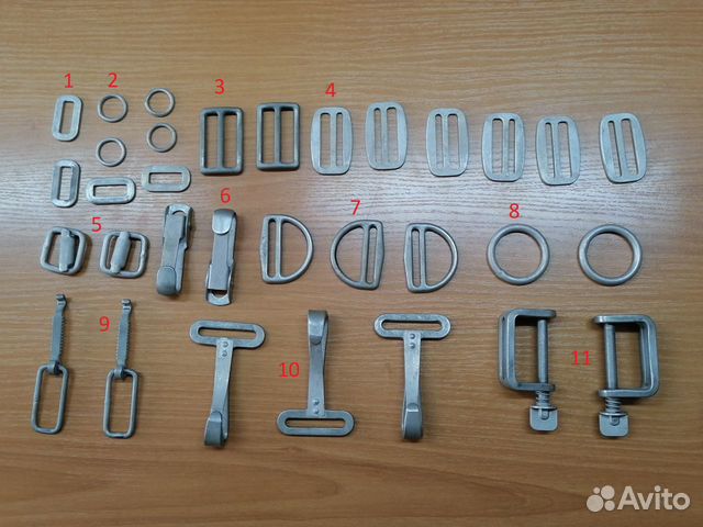 Фурнитура парашютная: пряжки, карабины, кольца