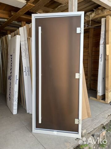 Дверь стеклянная для хаммама Престиж алюминий