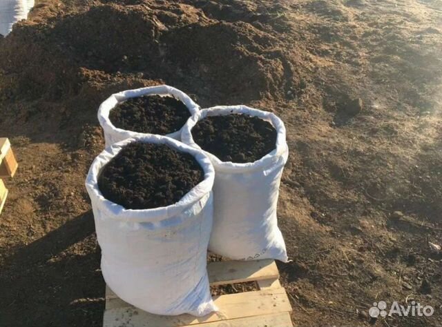 Мешками чернозём перегной навоз песок торф