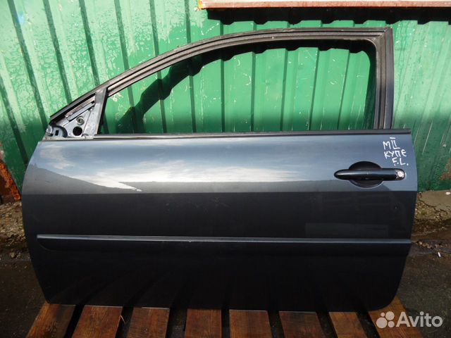 Дверь передняя левая Рено Меган 2 Купе серая