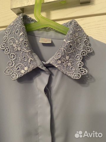 Блуза школьная голубая 152