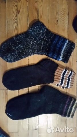 Шерстяные носки вязаные ручной работы