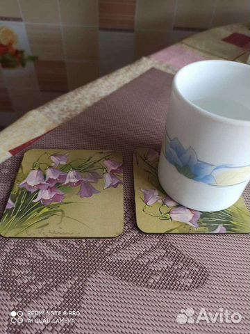 Подставка под кружку, 9,5*9,5 см. Цена за обе