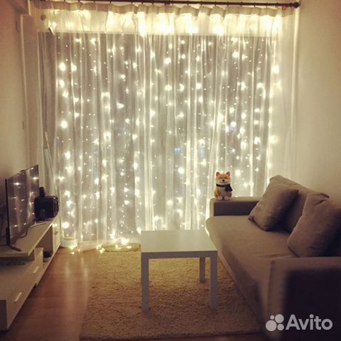 Светодиодная LED гирлянда-занавес