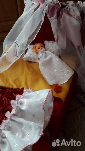 Новая кроватка С аксессуарами для куклы кукла В по