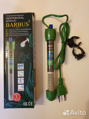 Аквариумный водяной обогреватель Barbus Heater 001