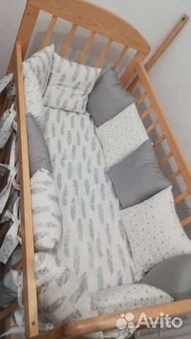 Бортики, одеяло, постельное белье