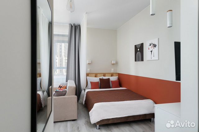 

Квартира-студия, 28 м², 2 кровати