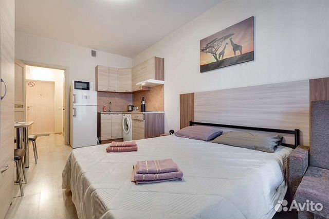 

Квартира-студия, 28 м², 2 кровати