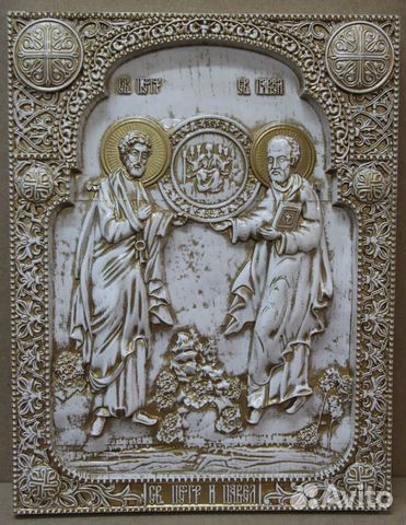 Резная икона - Св. Петр и Павел Резная икона - Св. Петр и Павел