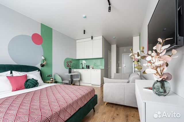 

Квартира-студия, 25,4 м², 2 кровати