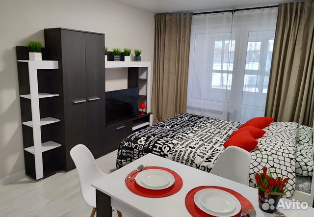 

Квартира-студия, 34 м², 1 кровать