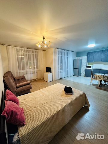 

Квартира-студия, 45 м², 2 кровати