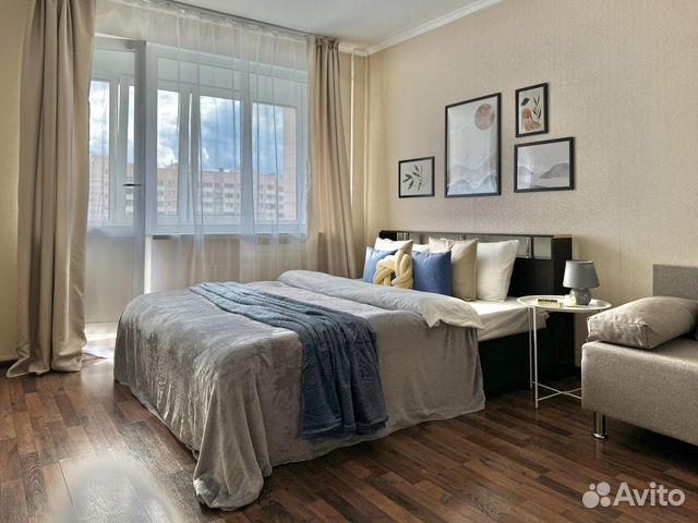 

1-к. квартира, 45 м², 2 кровати