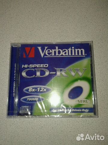 CD-RW Verbatim 8x-12x, 700MB