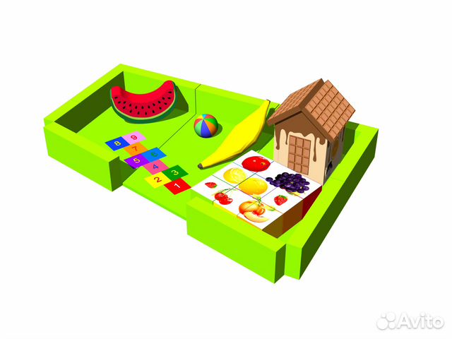 Игровая площадка для детей с мягкими бортиками