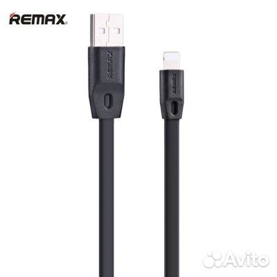 84012373227 Плоский кабель Remax 8 pin Lightning (1 м), черный