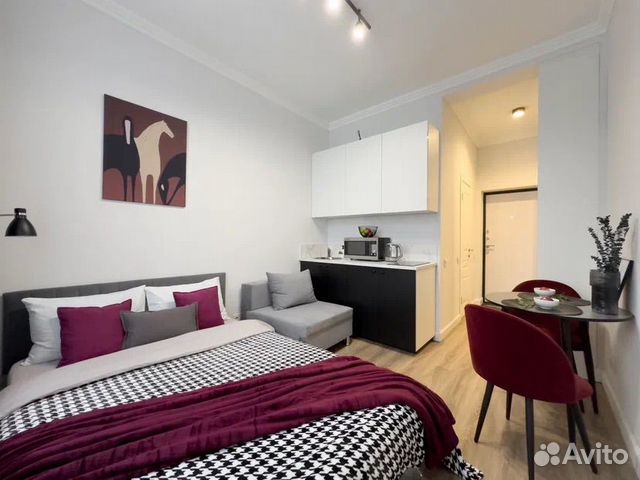 

Квартира-студия, 25 м², 2 кровати