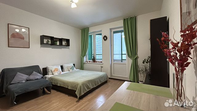 

Квартира-студия, 27 м², 2 кровати