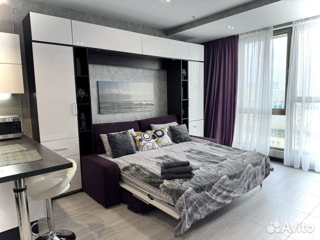 

Квартира-студия, 33 м², 2 кровати