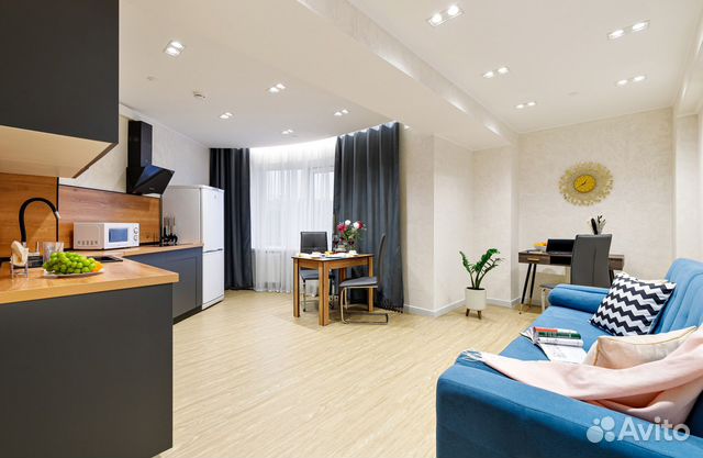 

1-к. квартира в апарт-отеле, 49 м², 2 кровати