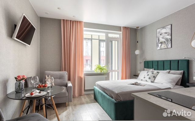 

Квартира-студия, 30 м², 2 кровати