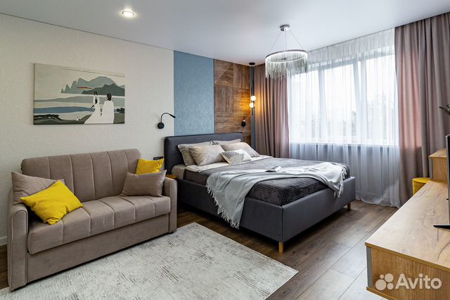 

1-к. квартира, 43 м², 2 кровати