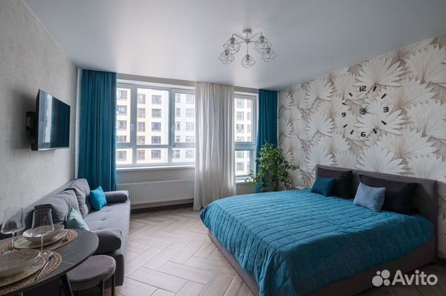 

Квартира-студия, 28 м², 2 кровати