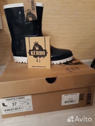Резиновые сапоги keddo на подкладке