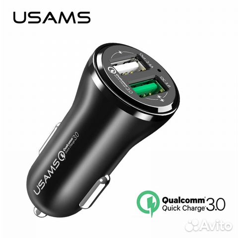 Автомобильная usb 3.0 зарядка Usams US-CC028