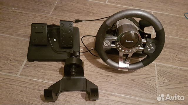 Руль и педали Defender для компьютера/ноутбука Руль и педали Defender для компьютера/ноутбука