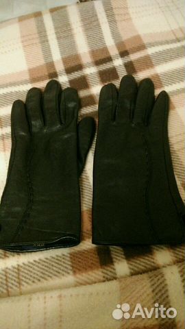Перчатки женские кожаные