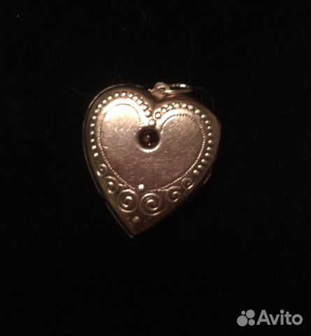 Кулон сердце серебро с аметистом