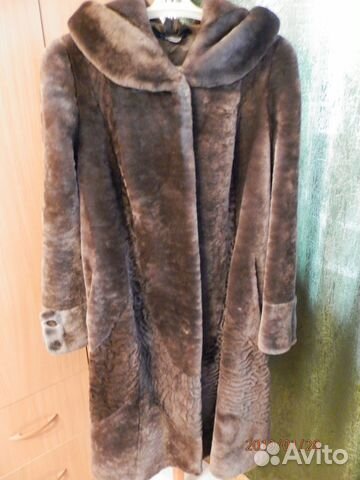 Шуба (мутон) р.50-52 (почти новая) Шуба (мутон) р.50-52 (почти новая)