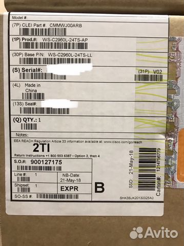 Новый Cisco WS-C2960L-24TS-LL