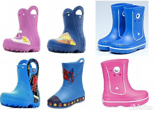 Сапоги резиновые Crocs Rain Boot 23 - 35 р