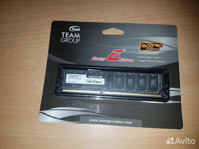RAM/озу Team Group Elite DDR3 4GB 1600 MHz