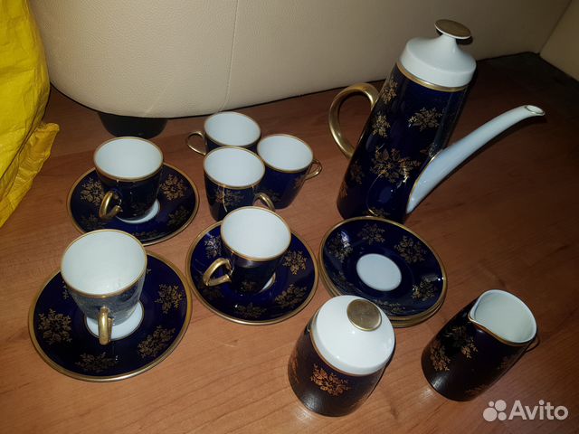 Кофейный сервиз производство гдр кобальт Кофейный сервиз производство гдр кобальт