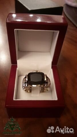 Мужская золотая печатка Черный Принц Мужская золотая печатка Черный Принц