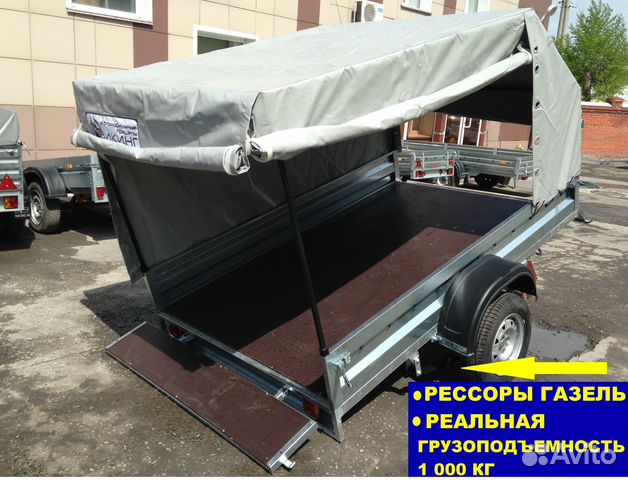 Прицеп с усиленной рамой + тент 120см Прицеп с усиленной рамой + тент 120см
