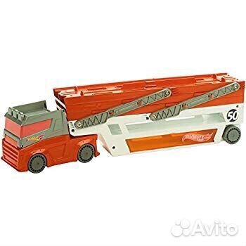 Автовоз хот вилс оранжевый трейлер грузовик Hot Wh