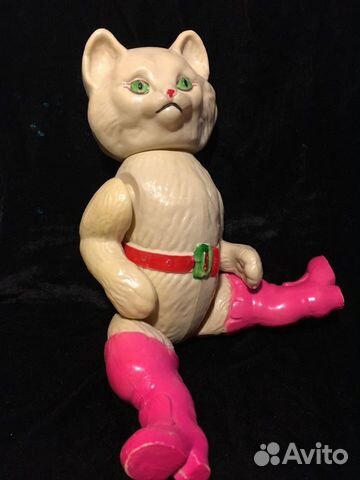 Кот в сапогах, игрушка СССР, целлулоид