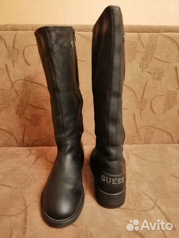Сапоги кожа Guess Италия осень/зима