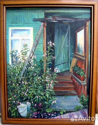 Картина масло летний пейзаж 